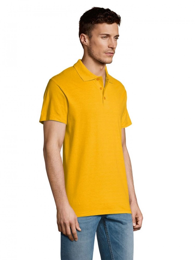 Рубашка поло мужская Summer 170 желтая, размер XXL фото 11