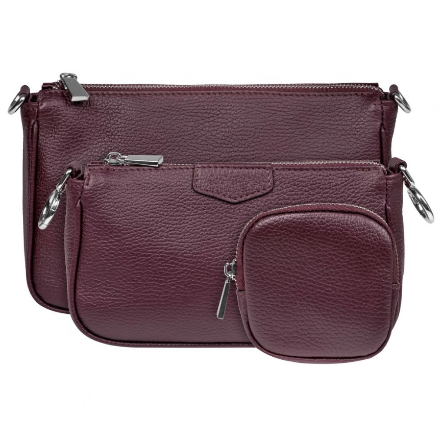 Сумка через плечо Gamma, бордовая фото 2