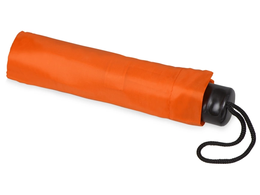 Зонт складной Columbus, механический, 3 сложения, с чехлом, оранжевый фото 4