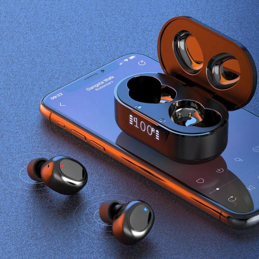 Наушники беспроводные  Bluetooth Gubber TW16, чёрные фото 4