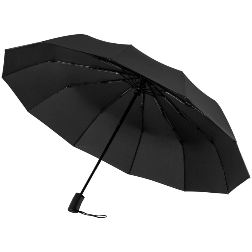 Зонт складной Fiber Magic Major, черный фото 3