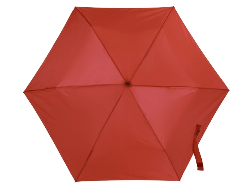 Складной компактный механический зонт Super Light, красный фото 4