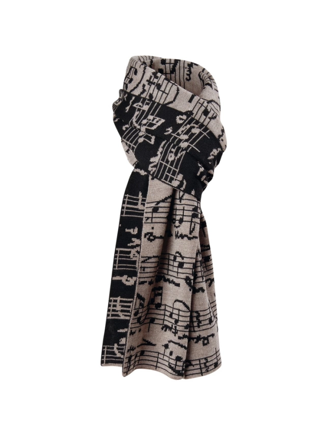 Шарф Legato, песочный c черным фото 3