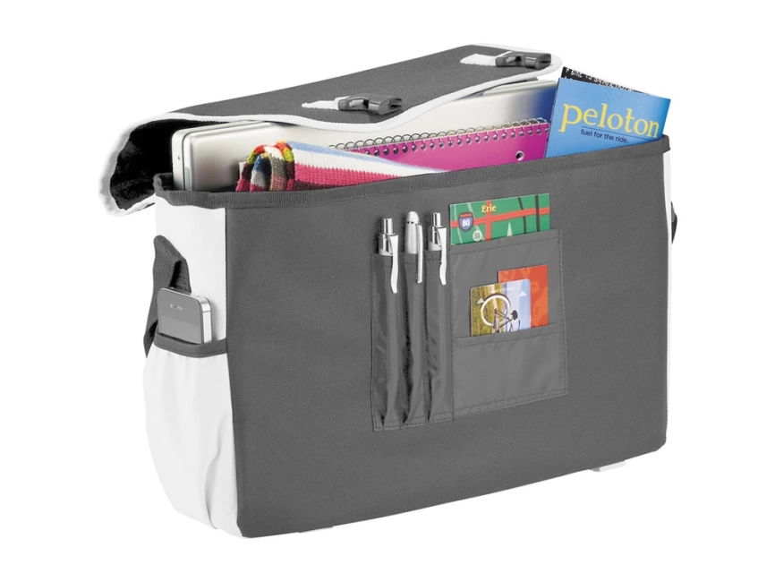 Сумка Punch для ноутбука 15,6, серый/белый фото 3