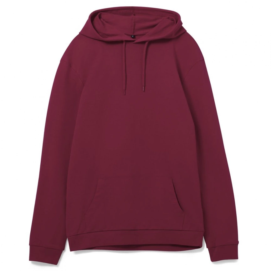 Толстовка с капюшоном унисекс Hoodie, бордовая, размер M фото 6