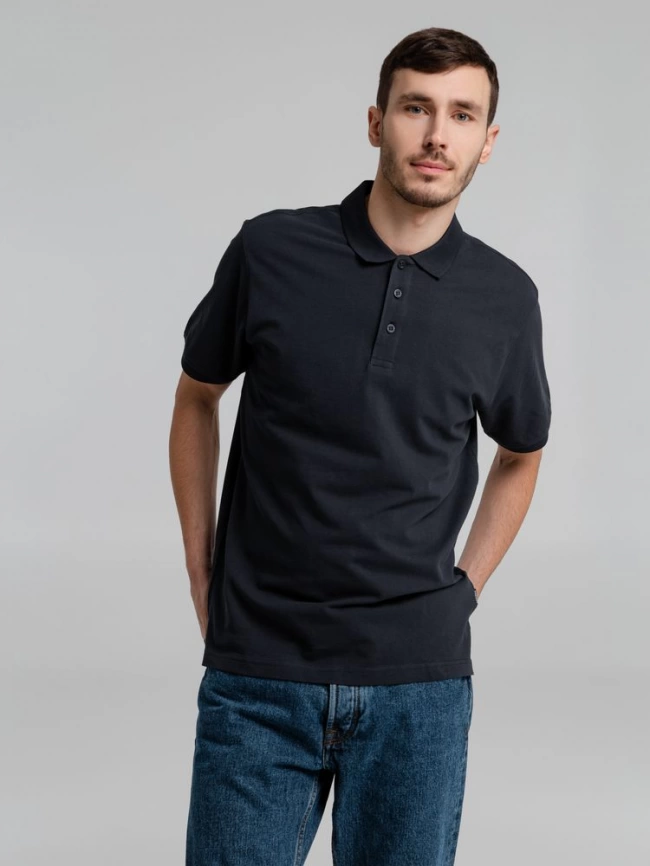 Рубашка поло мужская Neptune темно-синяя, размер M фото 12