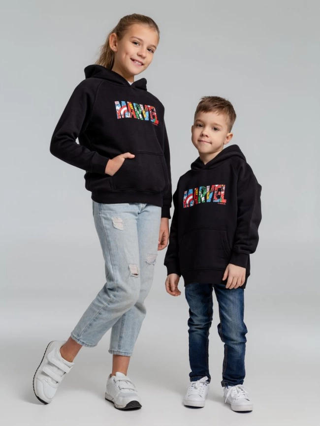Худи детское Marvel Avengers, черное, на рост 96-104 см (4 года) фото 3