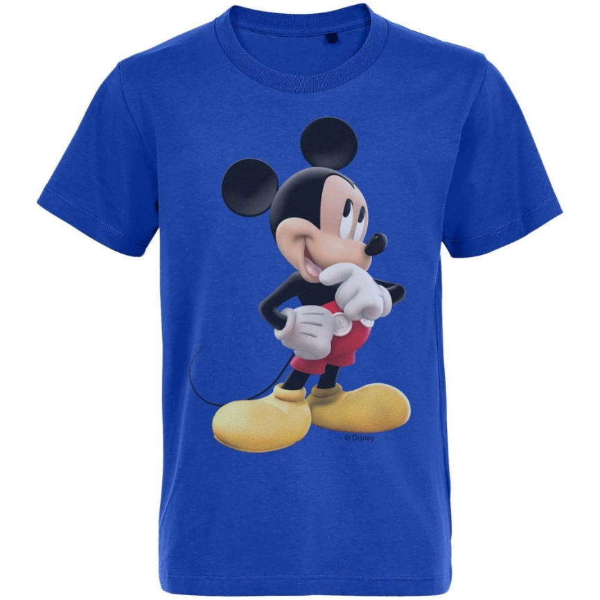 Футболка детская Mickey Mouse, ярко-синяя, на рост 106-116 см (6 лет) фото 2