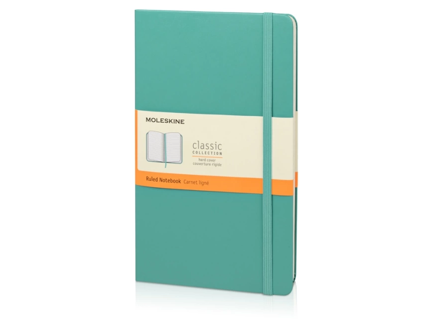 Записная книжка Moleskine Classic (в линейку) в твердой обложке, Large (13х21см), морская волна фото 1