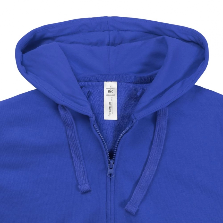 Толстовка женская Hooded Full Zip ярко-синяя, размер XS фото 4