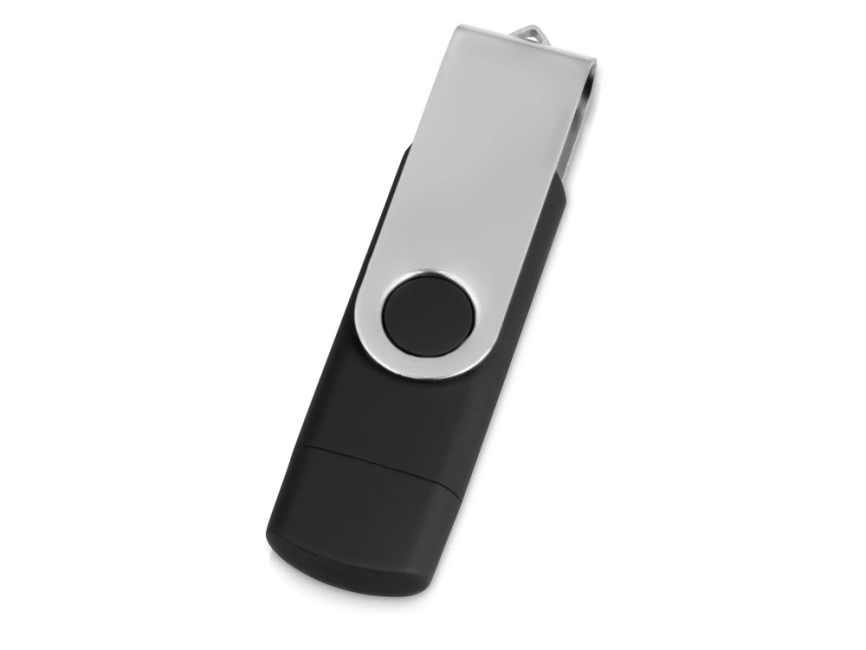 USB/micro USB-флешка 2.0 на 16 Гб Квебек OTG, черный фото 3