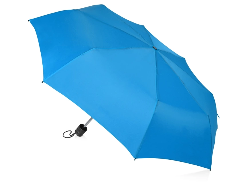 Зонт складной Columbus, механический, 3 сложения, с чехлом, голубой фото 2