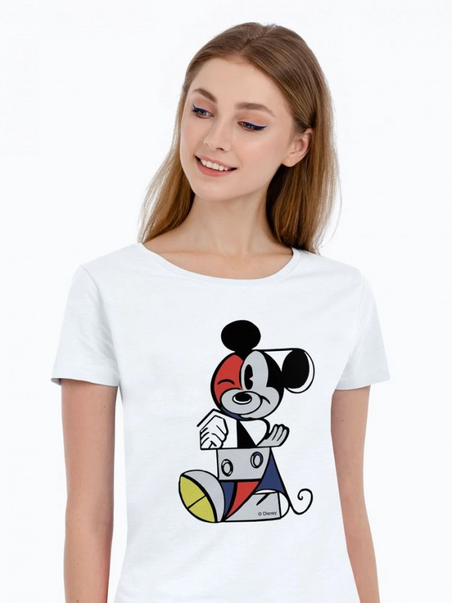 Футболка женская «Микки Маус. Picasso Style», белая, размер S фото 2