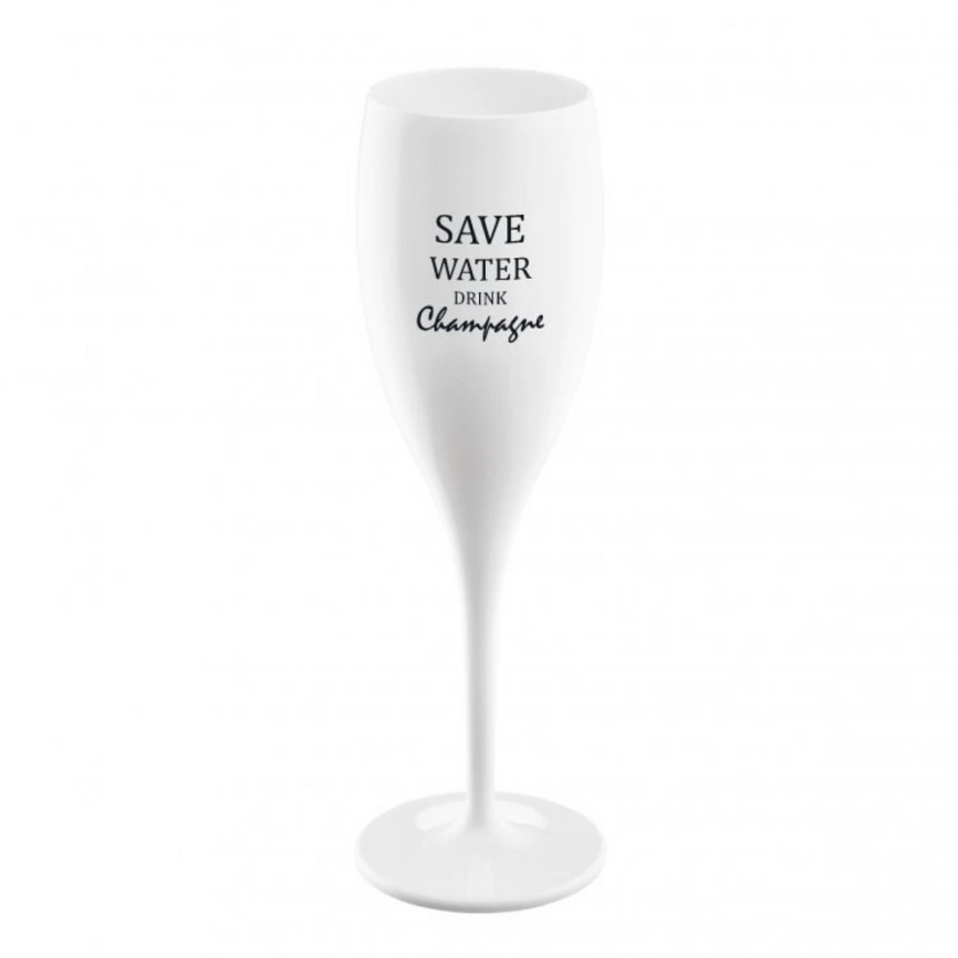 Бокал для шампанского Save Water Drink Champange, белый фото 1