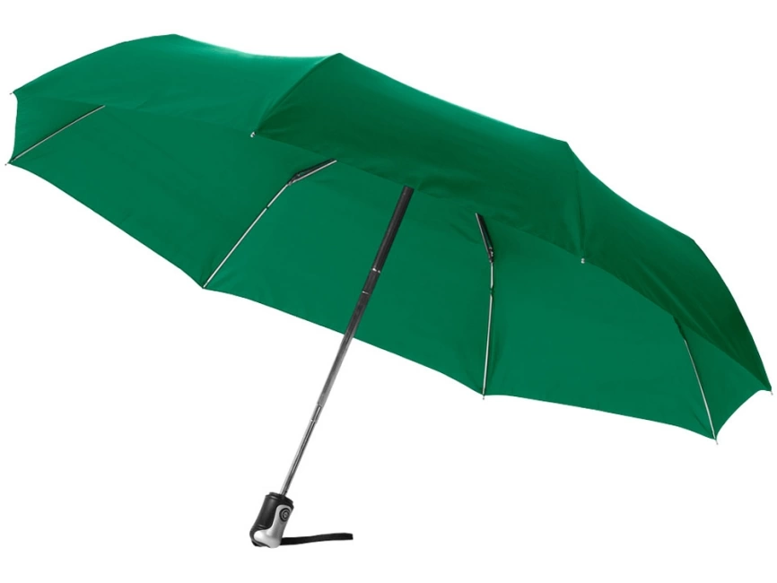 Зонт Alex трехсекционный автоматический 21,5, зеленый фото 1