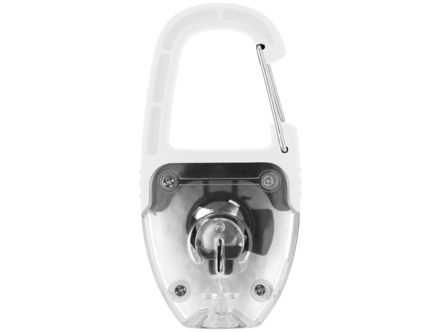 Брелок - фонарик с отражателем и карабином, белый/прозрачный фото 2