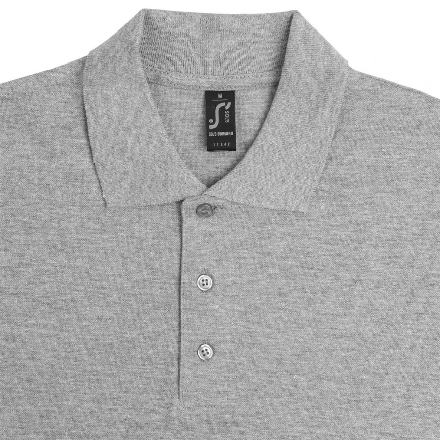 Рубашка поло мужская Summer 170 серый меланж, размер XS фото 11