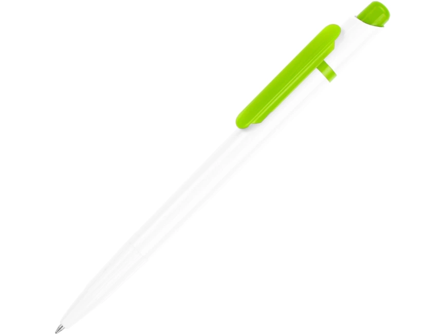 Ручка шариковая Этюд, белая с зеленое яблоко фото 1