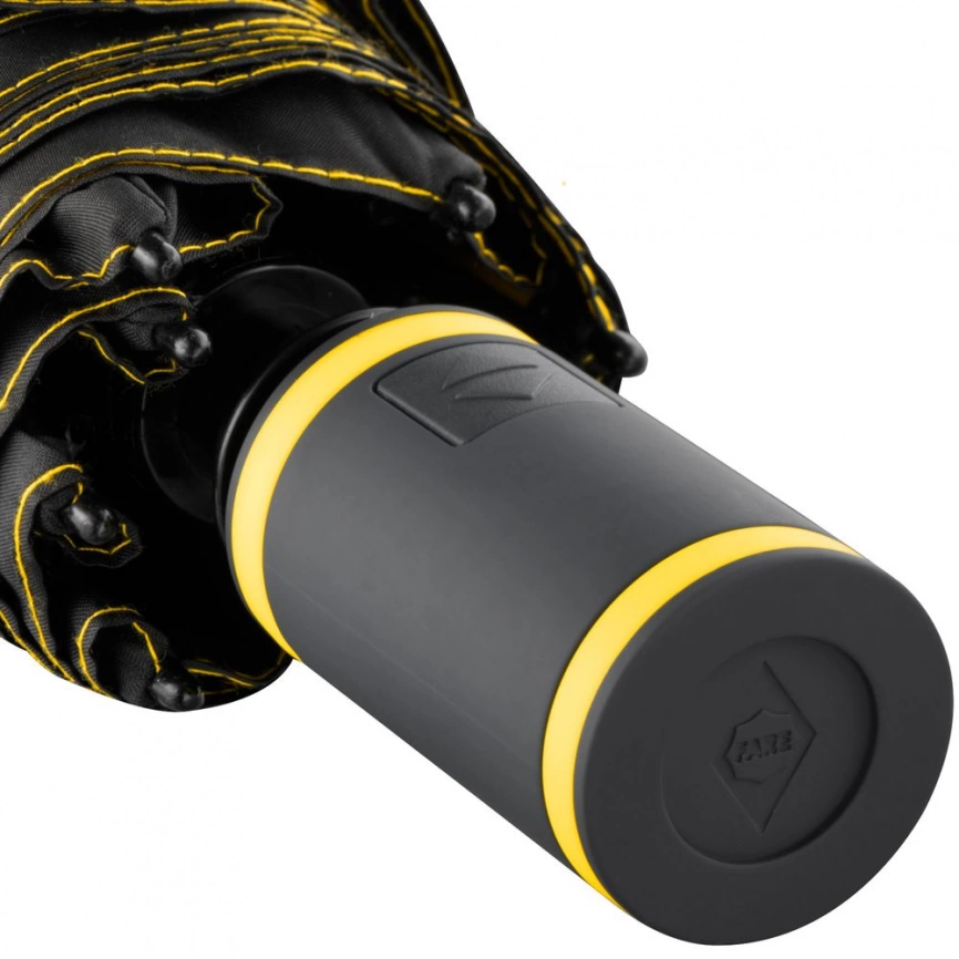 Зонт складной AOC Mini с цветными спицами, желтый фото 4