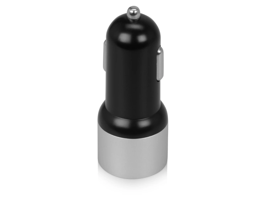 Адаптер автомобильный USB с функцией быстрой зарядки QC 3.0 TraffIQ, черный/серебристый фото 2