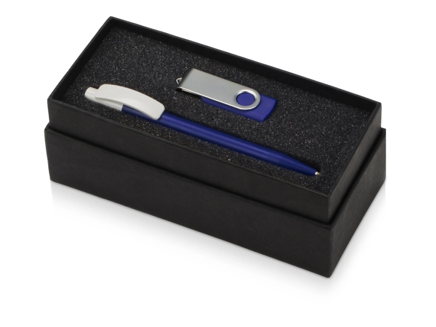 Подарочный набор Uma Memory с ручкой и флешкой, синий фото 2