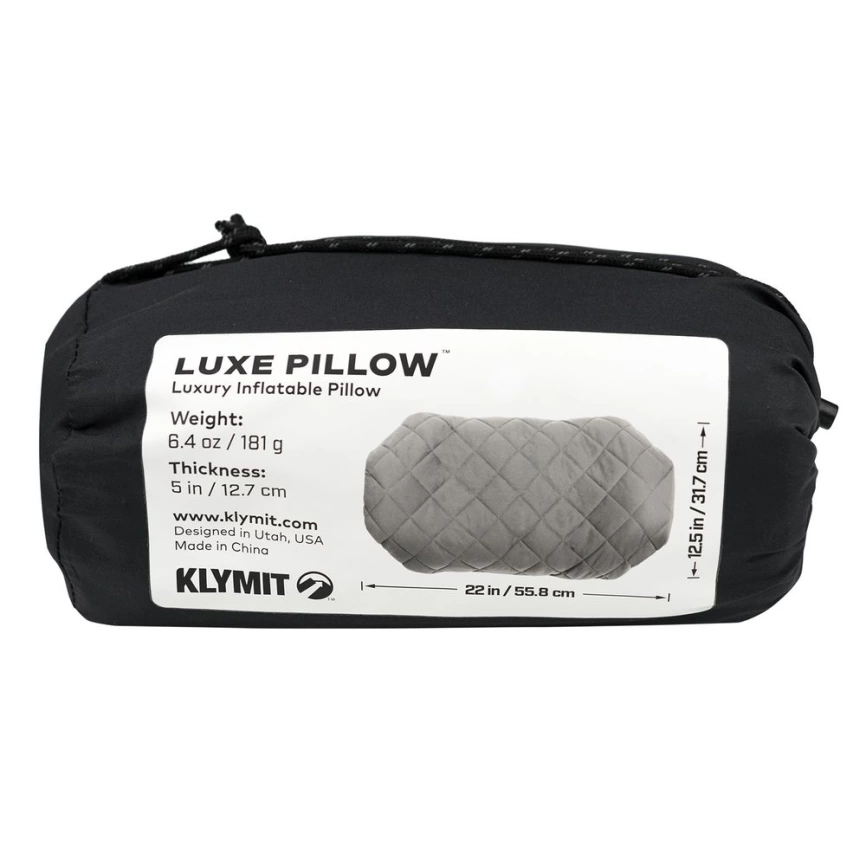 Надувная подушка Pillow Luxe, серая фото 5