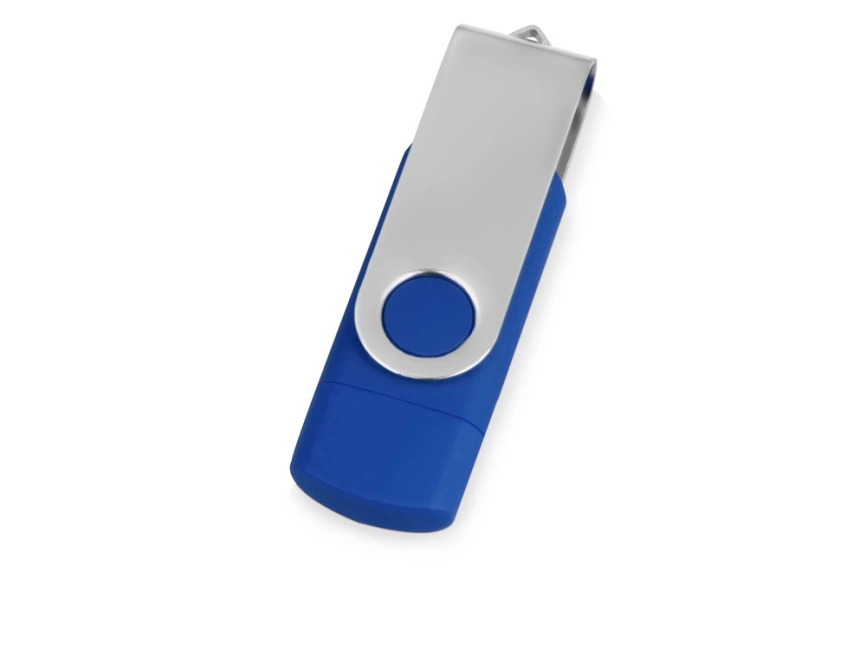 USB3.0/USB Type-C флешка на 16 Гб Квебек C, синий фото 3
