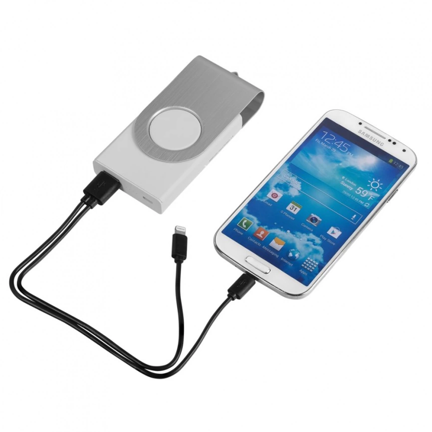 Внешний аккумулятор Twist 4000 mAh, белый фото 6