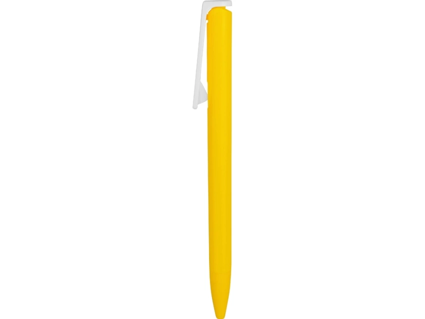 Ручка пластиковая шариковая Fillip, желтый/белый фото 4
