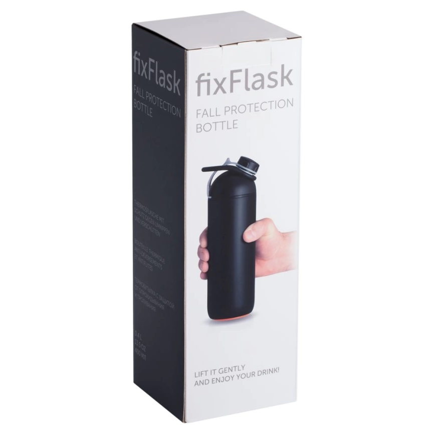 Бутылка для воды fixFlask, черная фото 5