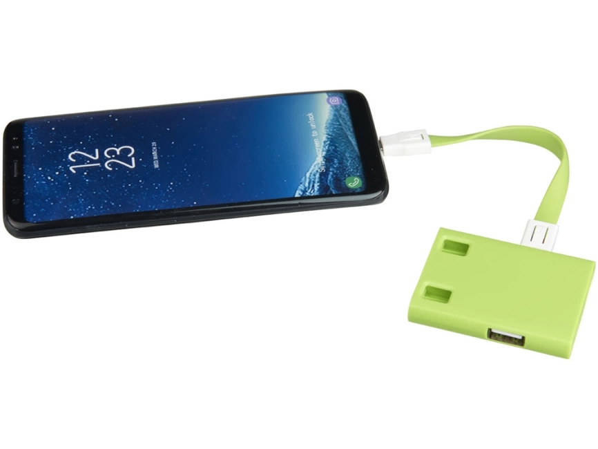 USB Hub и кабели 3-в-1, лайм фото 3
