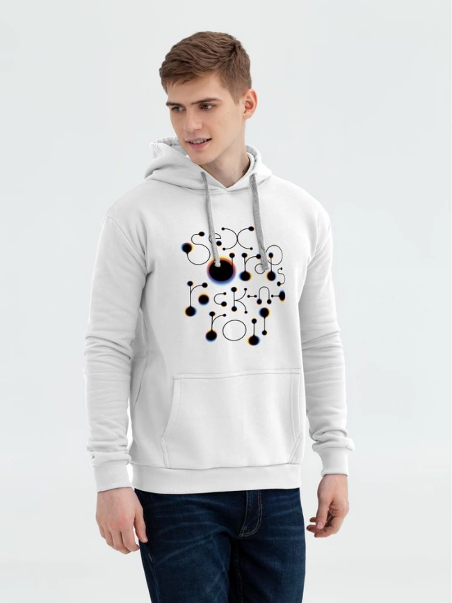 Толстовка с капюшоном No drugs, белая, размер XL фото 4