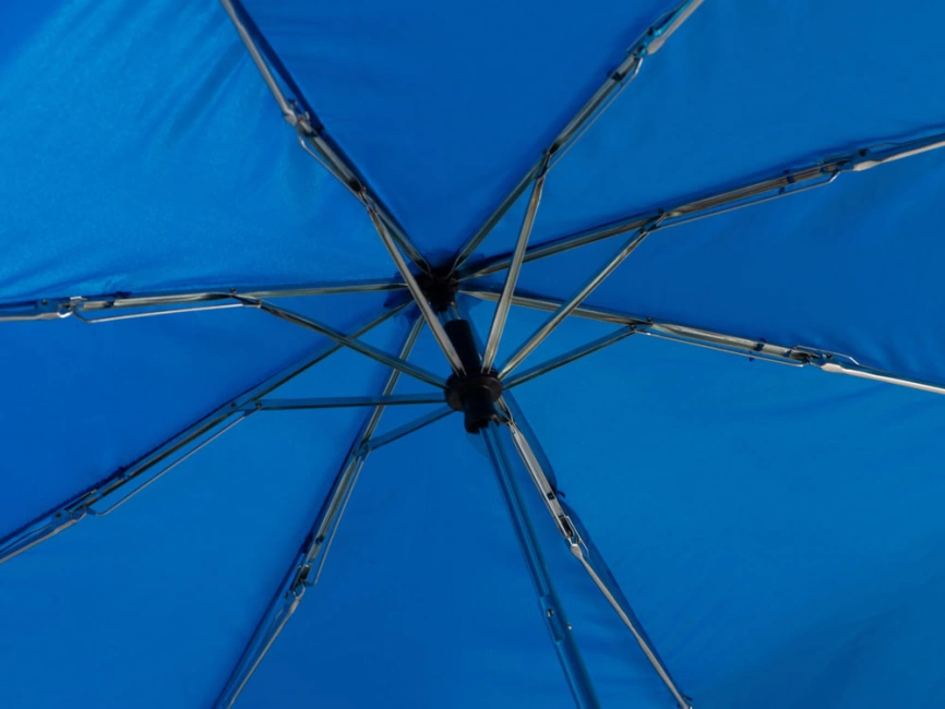 Зонт Picau из переработанного пластика в сумочке, синий фото 5