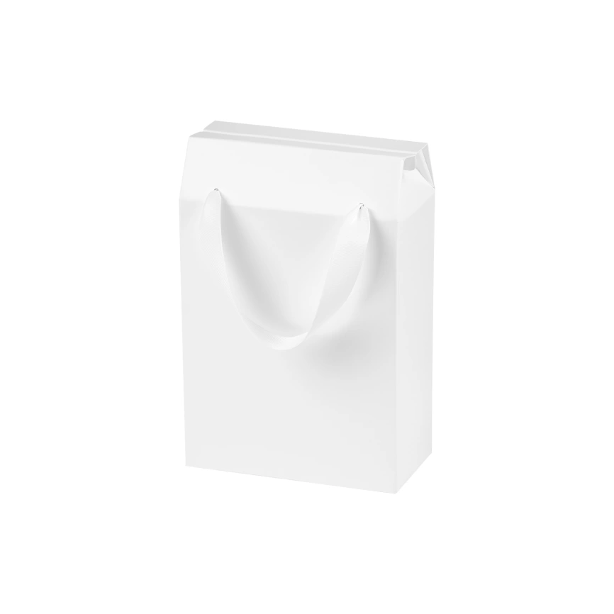 Подарочная коробка-пакет универсальная малая, белая, 186х100х277 мм фото 1