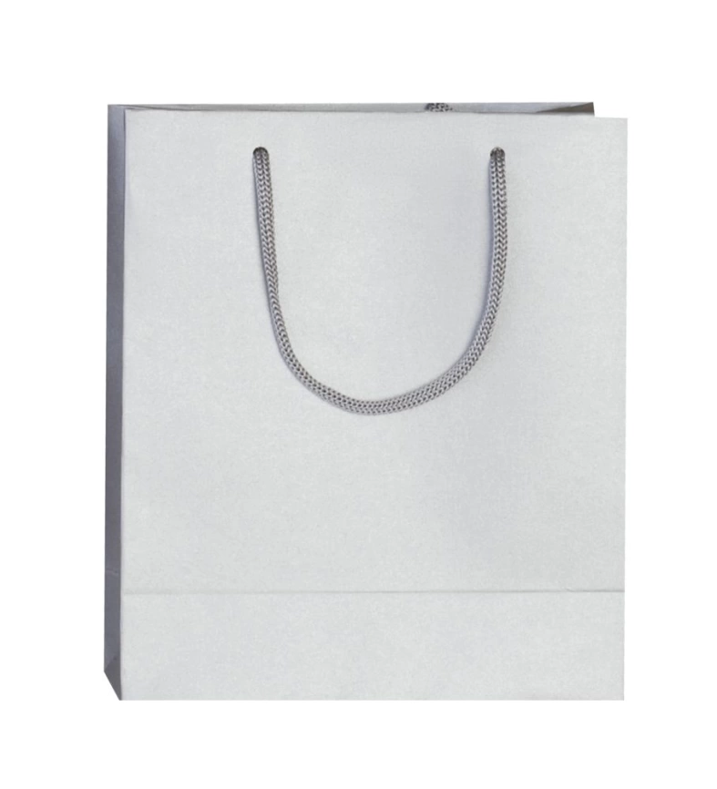 Пакет бумажный «Блеск», малый, серебристый фото 4