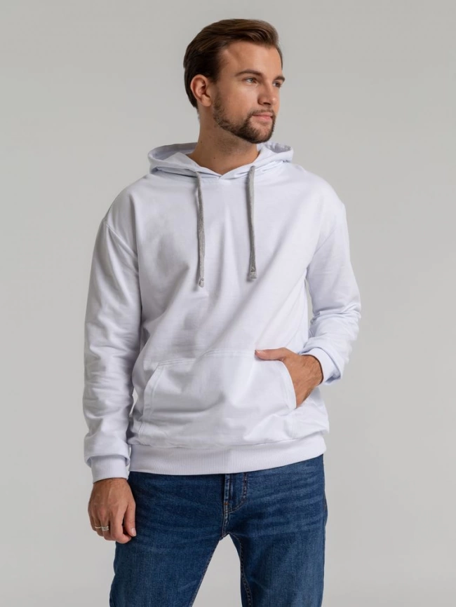 Толстовка с капюшоном Unit Kirenga белая, размер L фото 13