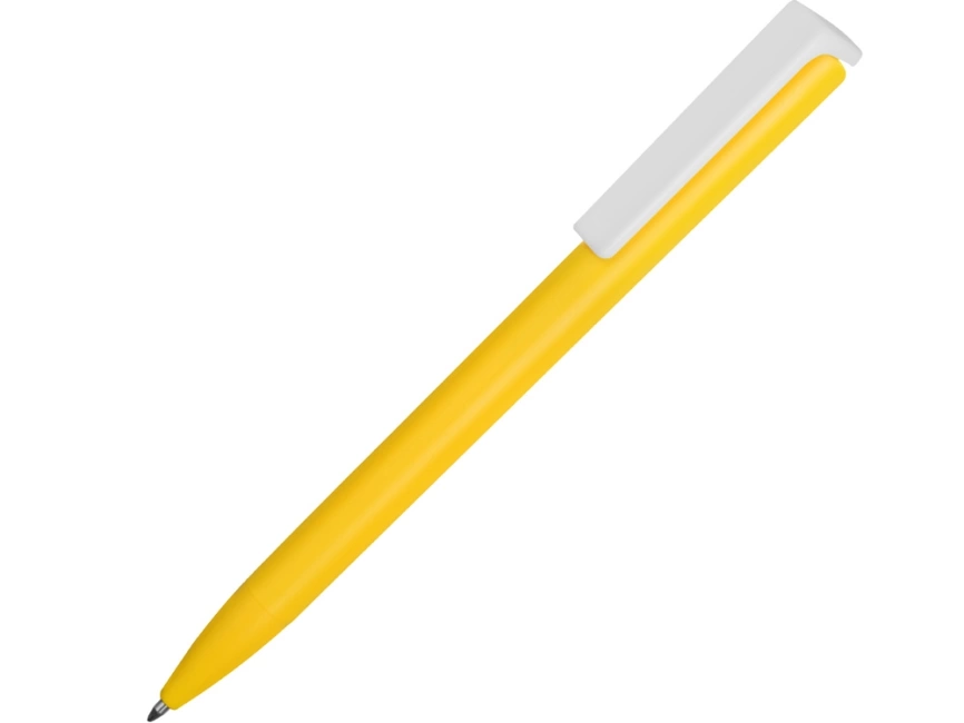 Ручка пластиковая шариковая Fillip, желтый/белый фото 1