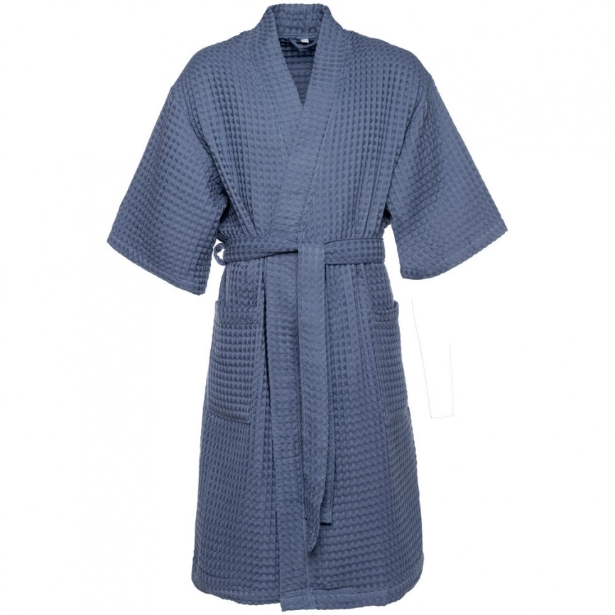 Халат вафельный мужской Boho Kimono, синий, размер XL (52-54) фото 1