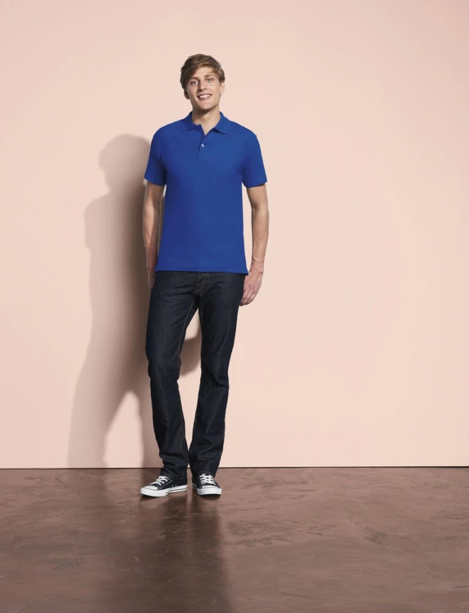 Рубашка поло мужская Spring 210 оранжевая, размер S фото 5