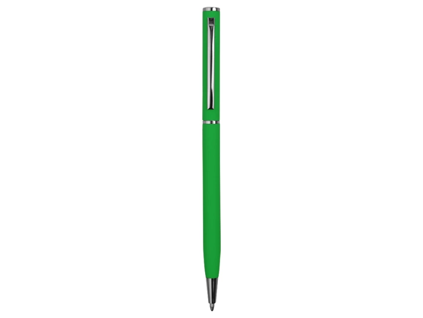 Ручка металлическая шариковая Атриум с покрытием софт-тач, зеленый фото 2