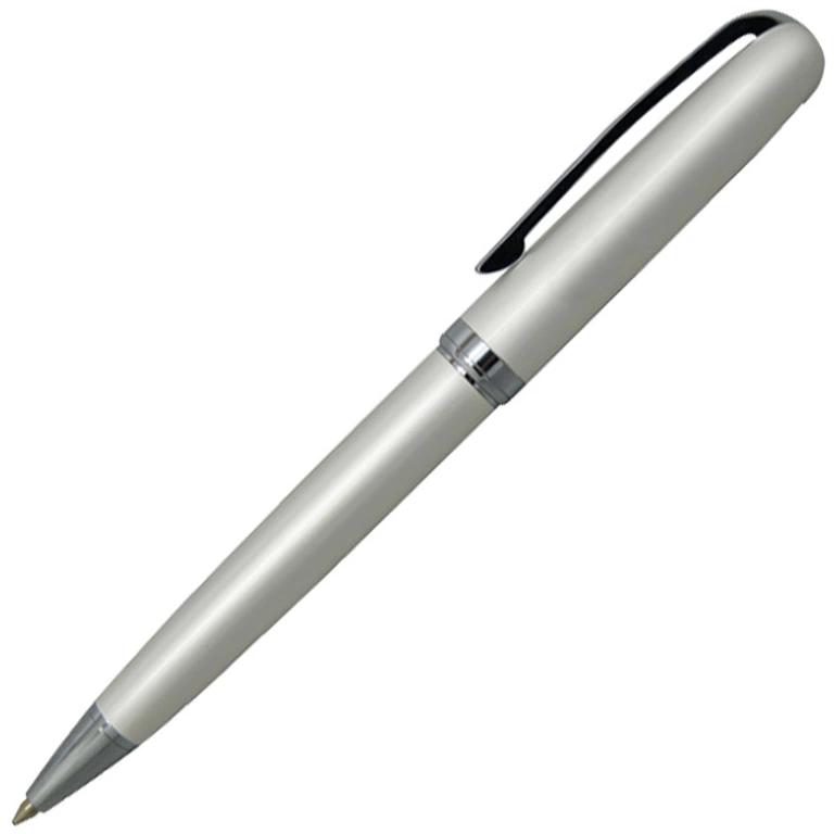 Ручка шариковая, металл, белый/серебро, КОНСУЛ фото 1