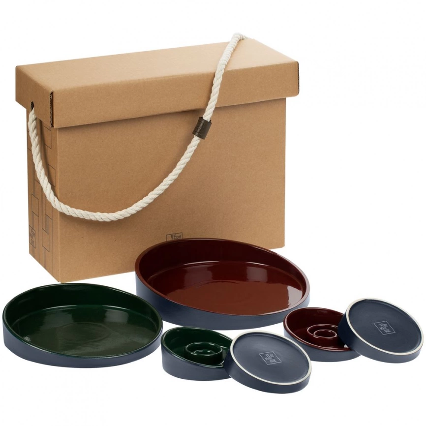 Набор Form Fluid Platter, бордово-зеленый фото 1