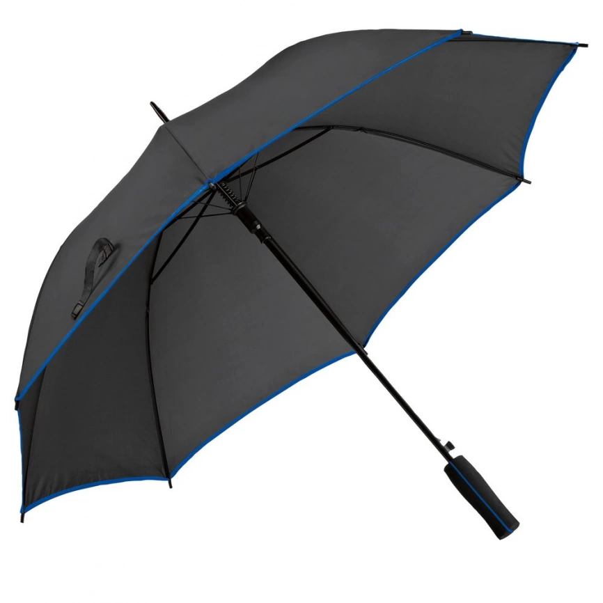 Зонт-трость Jenna, черный с синим фото 1