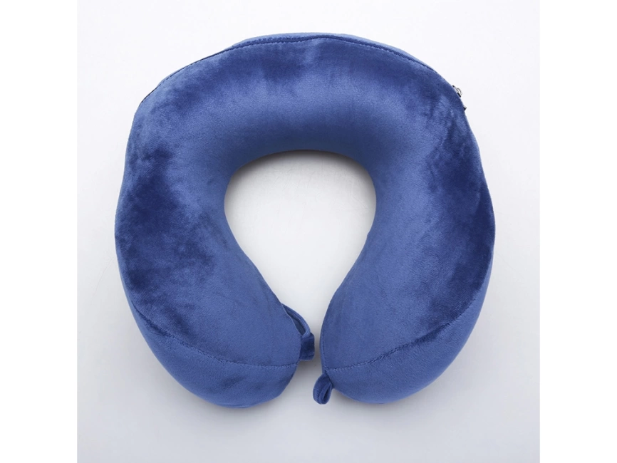 Подушка для путешествий с эффектом памяти, с капюшоном Hooded Tranquility Pillow, синий фото 8