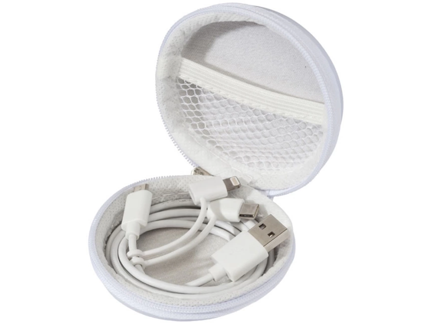 Кабель MFI 3-в-1 с коннектором Type-C, белый фото 1