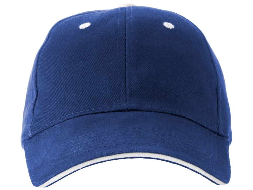 Бейсболка Brent типа сэндвич, 6 панелей, темно-синий/белый фото 3