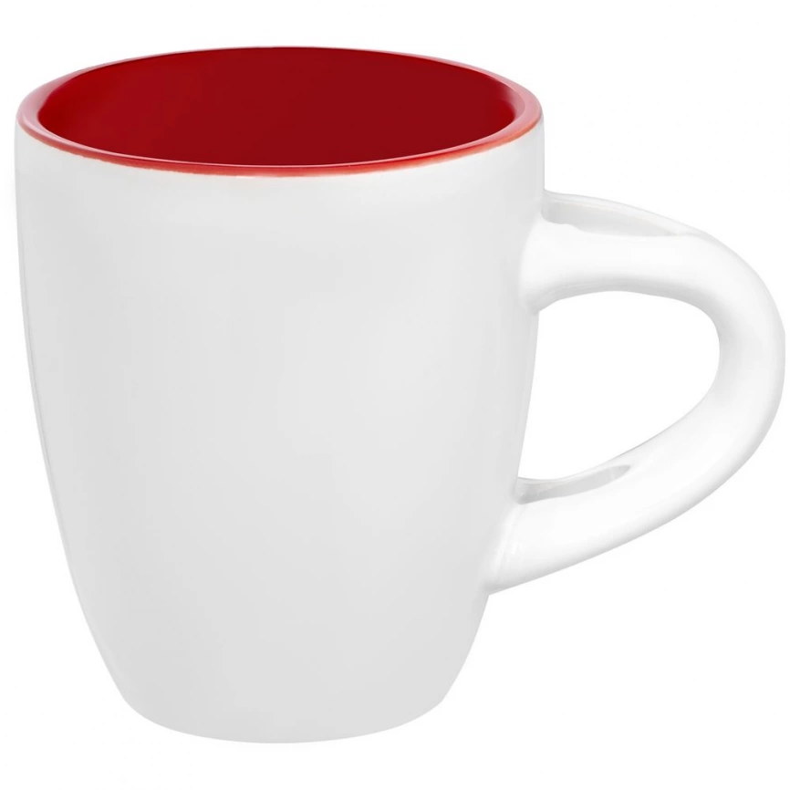 Кофейная кружка Pairy с ложкой, красная с белой фото 2