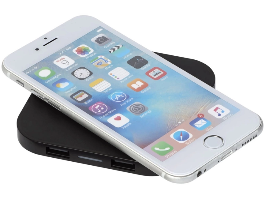 Беспроводное зарядное устройство-хаб Ozone, черный фото 2