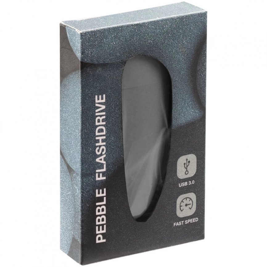 Флешка Pebble, серая, USB 3.0, 16 Гб фото 3
