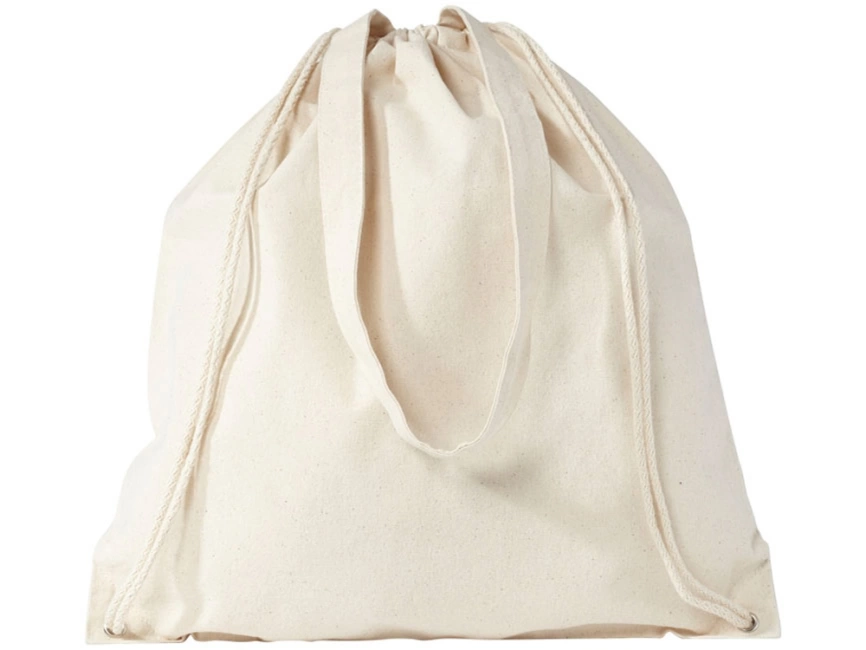 Рюкзак со шнурком Eliza из хлопчатобумажной ткани плотностью 240 г/м², натуральный фото 5
